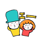 Spoonの男の子と女の子とネコ（個別スタンプ：4）