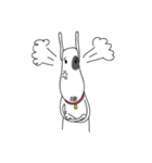 Moji Dog - Happy BullTerrier Dog Sticker（個別スタンプ：3）