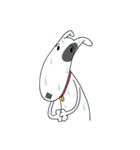 Moji Dog - Happy BullTerrier Dog Sticker（個別スタンプ：4）