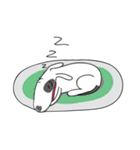 Moji Dog - Happy BullTerrier Dog Sticker（個別スタンプ：5）