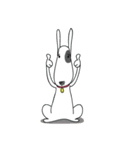 Moji Dog - Happy BullTerrier Dog Sticker（個別スタンプ：9）