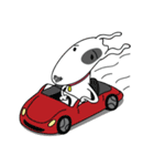 Moji Dog - Happy BullTerrier Dog Sticker（個別スタンプ：10）