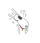 Moji Dog - Happy BullTerrier Dog Sticker（個別スタンプ：13）