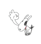 Moji Dog - Happy BullTerrier Dog Sticker（個別スタンプ：14）