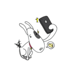 Moji Dog - Happy BullTerrier Dog Sticker（個別スタンプ：20）