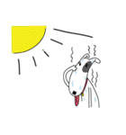 Moji Dog - Happy BullTerrier Dog Sticker（個別スタンプ：21）