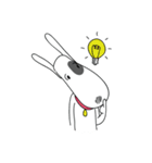 Moji Dog - Happy BullTerrier Dog Sticker（個別スタンプ：23）