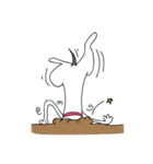 Moji Dog - Happy BullTerrier Dog Sticker（個別スタンプ：28）