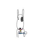 Moji Dog - Happy BullTerrier Dog Sticker（個別スタンプ：33）