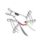 Moji Dog - Happy BullTerrier Dog Sticker（個別スタンプ：36）
