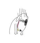 Moji Dog - Happy BullTerrier Dog Sticker（個別スタンプ：37）