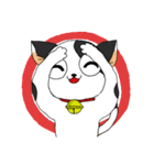 牛柄猫の日常（個別スタンプ：21）