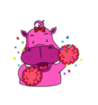 Pinky Hippo - too cute - (EN)（個別スタンプ：4）