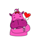 Pinky Hippo - too cute - (EN)（個別スタンプ：6）