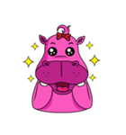 Pinky Hippo - too cute - (EN)（個別スタンプ：7）