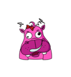 Pinky Hippo - too cute - (EN)（個別スタンプ：16）