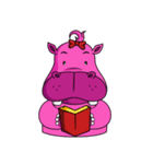 Pinky Hippo - too cute - (EN)（個別スタンプ：17）