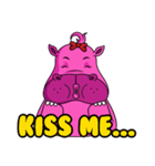 Pinky Hippo - too cute - (EN)（個別スタンプ：20）