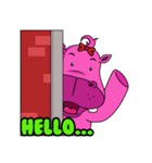 Pinky Hippo - too cute - (EN)（個別スタンプ：21）