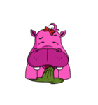 Pinky Hippo - too cute - (EN)（個別スタンプ：25）