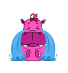 Pinky Hippo - too cute - (EN)（個別スタンプ：28）