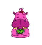 Pinky Hippo - too cute - (EN)（個別スタンプ：29）