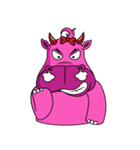 Pinky Hippo - too cute - (EN)（個別スタンプ：30）