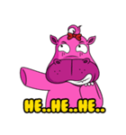 Pinky Hippo - too cute - (EN)（個別スタンプ：38）