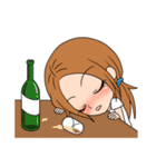 スタンプガール飲み過ぎ注意編（個別スタンプ：23）