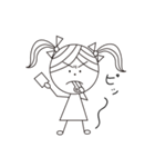 かわいい小さな女の子（個別スタンプ：3）