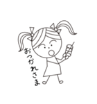 かわいい小さな女の子（個別スタンプ：4）