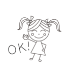 かわいい小さな女の子（個別スタンプ：17）