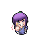 Purple and Grey Head (ChineseSwordman)（個別スタンプ：19）