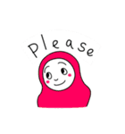 Hijab girl Zukinchan (English)（個別スタンプ：13）