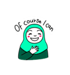 Hijab girl Zukinchan (English)（個別スタンプ：18）