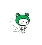 シロのかぶりもの（個別スタンプ：3）