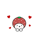 シロのかぶりもの（個別スタンプ：15）