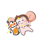 Saruhaha ＆ Saru（個別スタンプ：22）
