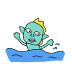 半魚人の日常（個別スタンプ：5）