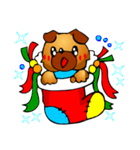 パグ（クリスマス）（個別スタンプ：36）