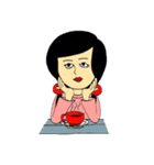 ワンコと女の子（個別スタンプ：2）