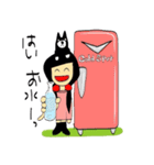 ワンコと女の子（個別スタンプ：4）