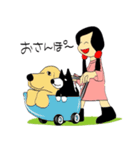 ワンコと女の子（個別スタンプ：11）