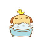 Foon is a sleepy golden retriever（個別スタンプ：7）