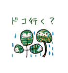 ペンで描いた仲間たち4。なかよし編（個別スタンプ：34）