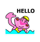 Jimmie the pink hippo（個別スタンプ：1）
