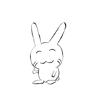 しろラビ（個別スタンプ：1）
