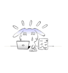 しろラビ（個別スタンプ：27）