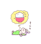 白ごはんが好き過ぎるうさぎスタンプ（個別スタンプ：35）