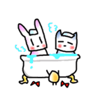 ネコとウサギとひよこスタンプ（個別スタンプ：11）